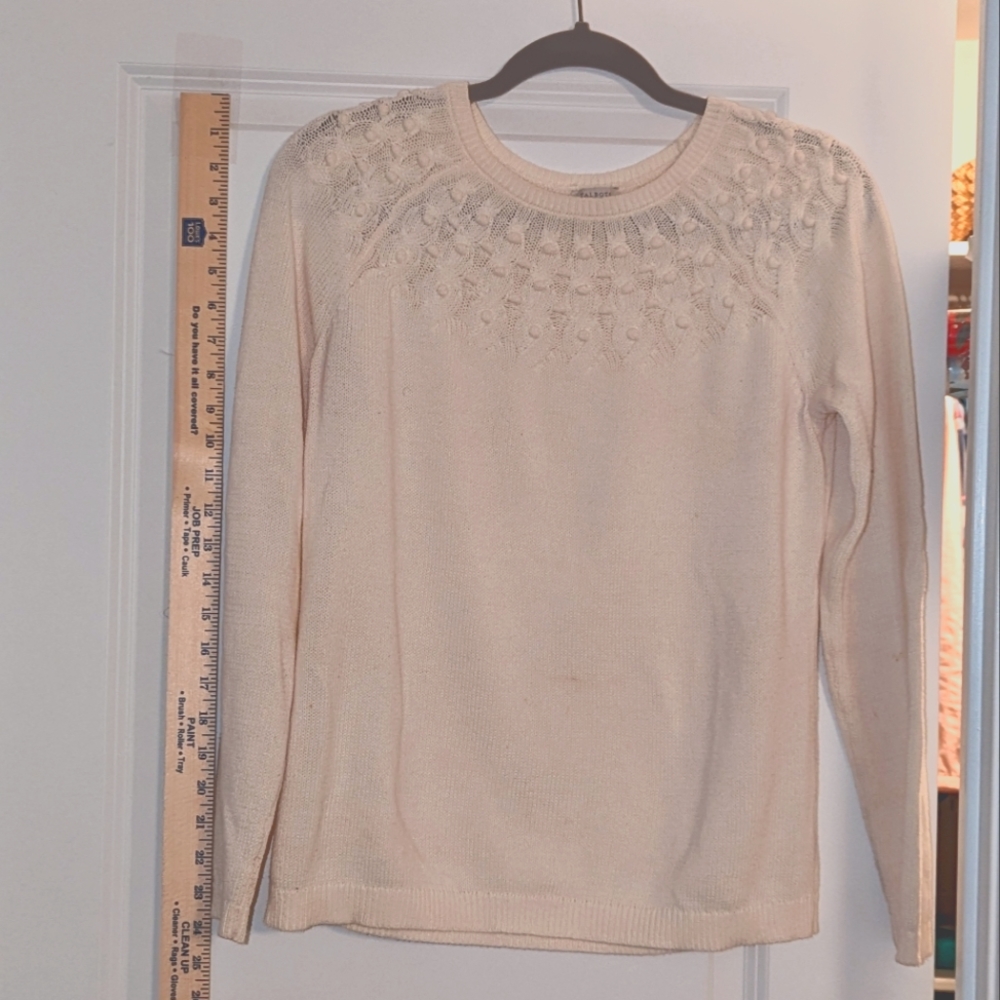 Beautiful popcorn knit Talbots sweater